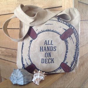 Nautical Canvas Bag XL Anchor Boat Tote